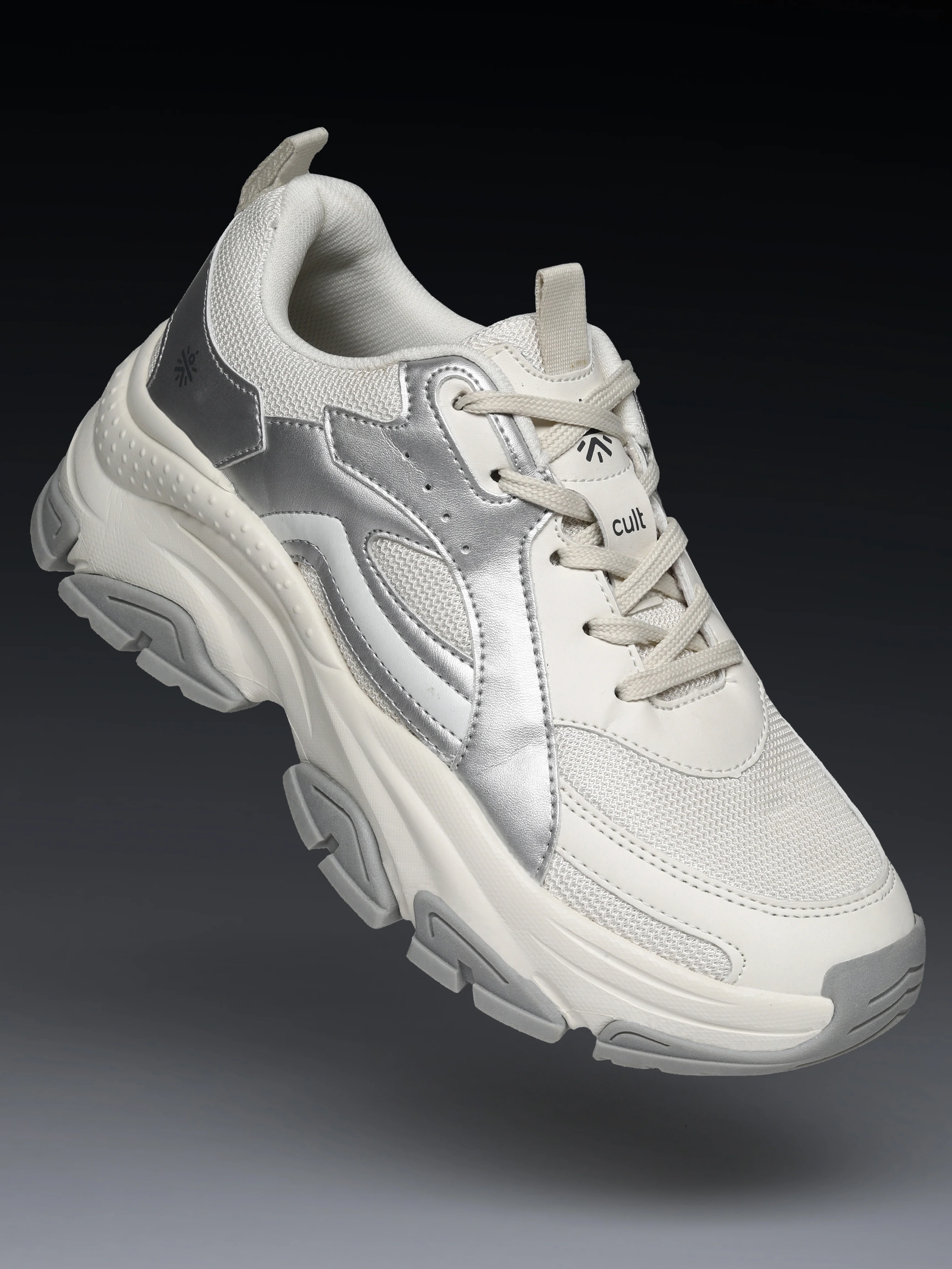 cult Women's Luna Sneakers - Off White/Silver