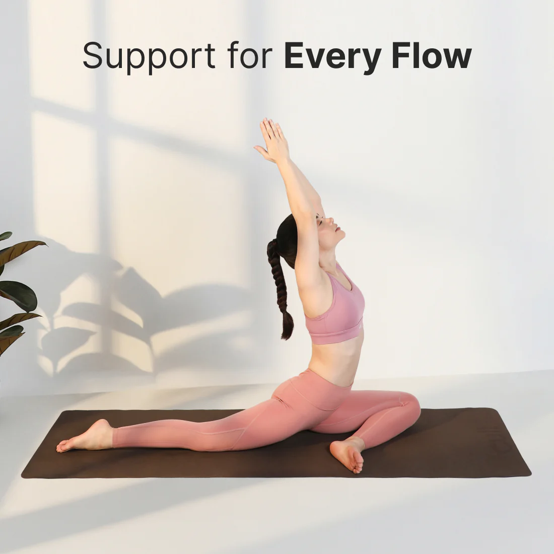 Cult Yoga Mat EVA 4mm with Carry Strap Non-Slip, Lightweight, Cushioned & Sweat-Resistant Exercise Mat Durable, Portable & Eco-Friendly Workout Mat for Yoga, Pilates, Home Gym & Fitness Brown - Image 3