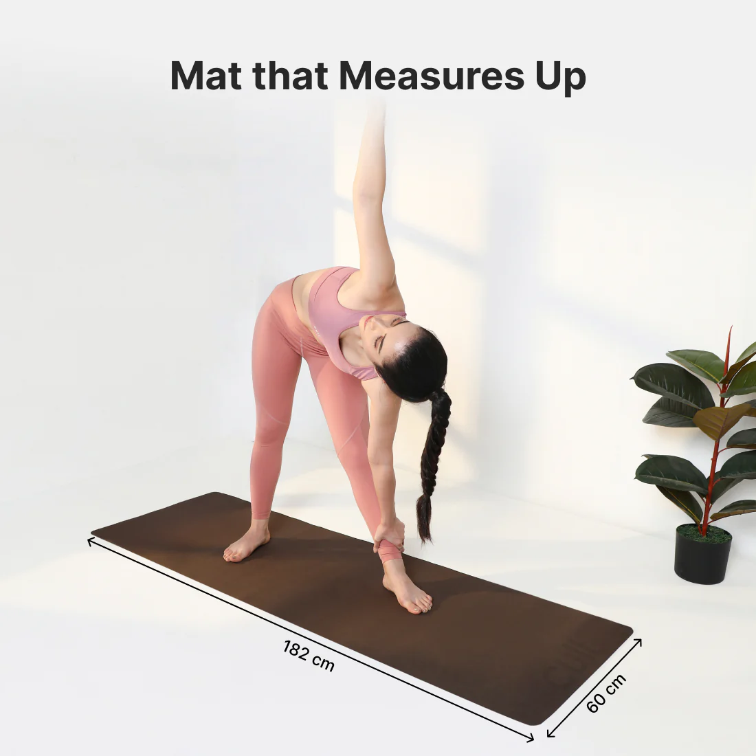 Cult Yoga Mat EVA 4mm with Carry Strap Non-Slip, Lightweight, Cushioned & Sweat-Resistant Exercise Mat Durable, Portable & Eco-Friendly Workout Mat for Yoga, Pilates, Home Gym & Fitness Brown - Image 7