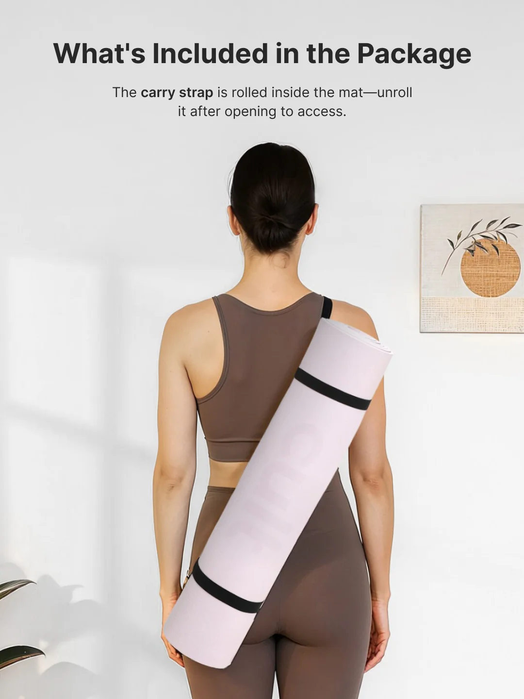 Cult Yoga Mat 4mm EVA with Carry Strap Lightweight, Non-Slip, Cushioned & Sweat-Resistant Exercise Mat Eco-Friendly Workout Mat for Yoga, Pilates, Meditation & Home Gym Pink - Image 9