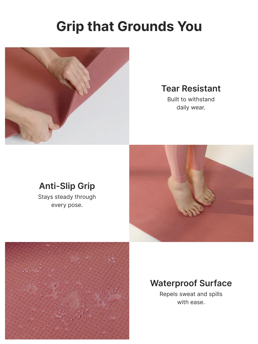 Cult Yoga Mat EVA 5mm with Carry Strap Non-Slip, Cushioned, Sweat-Resistant, Eco-Friendly Workout Mat for Home Gym & Fitness Brick - Image 5
