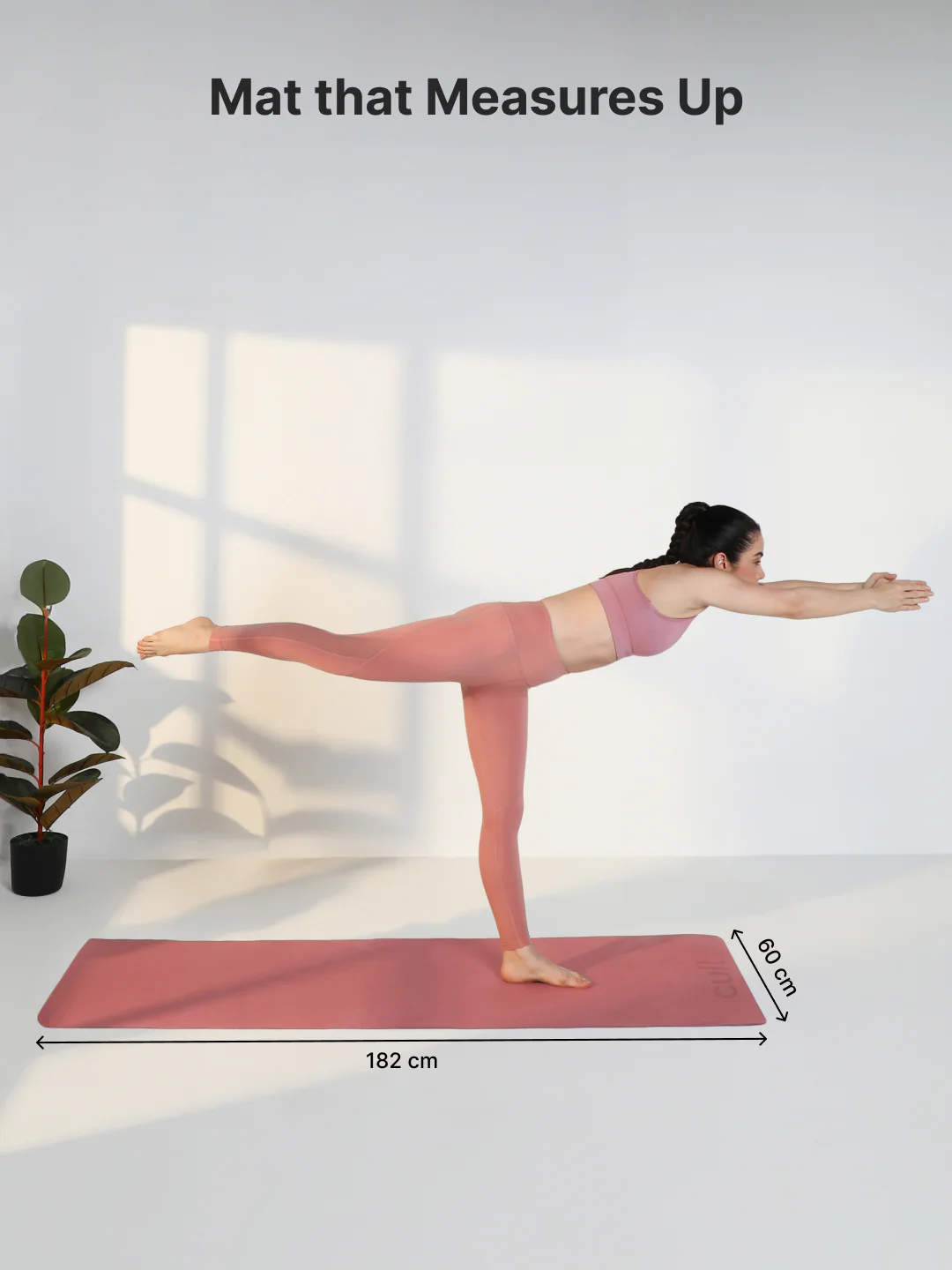 Cult Yoga Mat EVA 5mm with Carry Strap Non-Slip, Cushioned, Sweat-Resistant, Eco-Friendly Workout Mat for Home Gym & Fitness Brick - Image 7