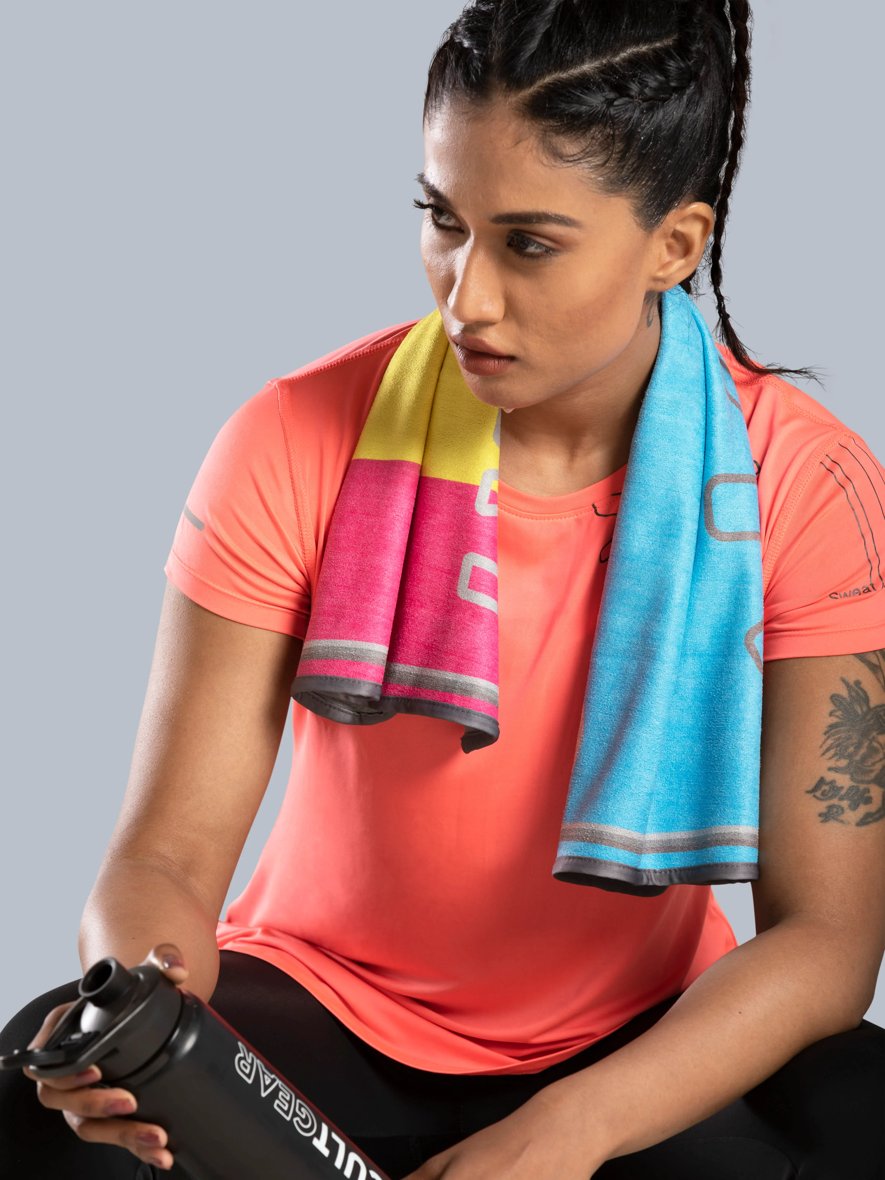 Multicolour Microfibre Gym Towel