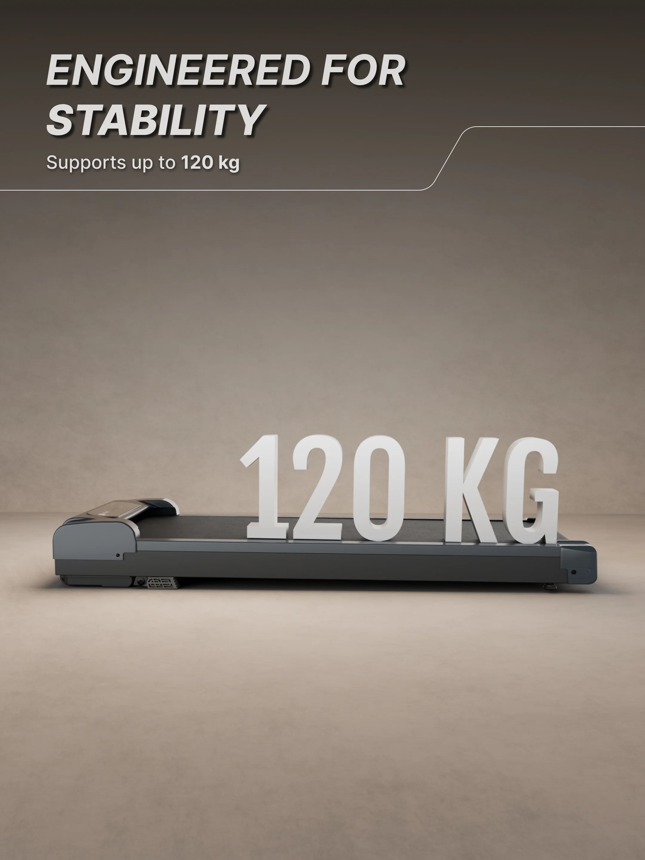 Fitkit by Cult Walking Pad Neo Grey (BLDC 3.5HP Peak Power) Compact & Under Desk BLDC Motor Treadmill | Max Weight: 120kg | Home use with Remote Control (with 6 Months Extended Warranty) - Image 4