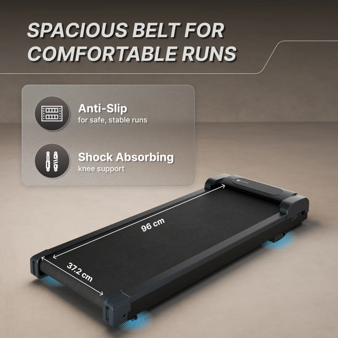 Fitkit by Cult Walking Pad Neo Grey (BLDC 3.5HP Peak Power) Compact & Under Desk BLDC Motor Treadmill | Max Weight: 120kg | Home use with Remote Control (with 6 Months Extended Warranty) - Image 6