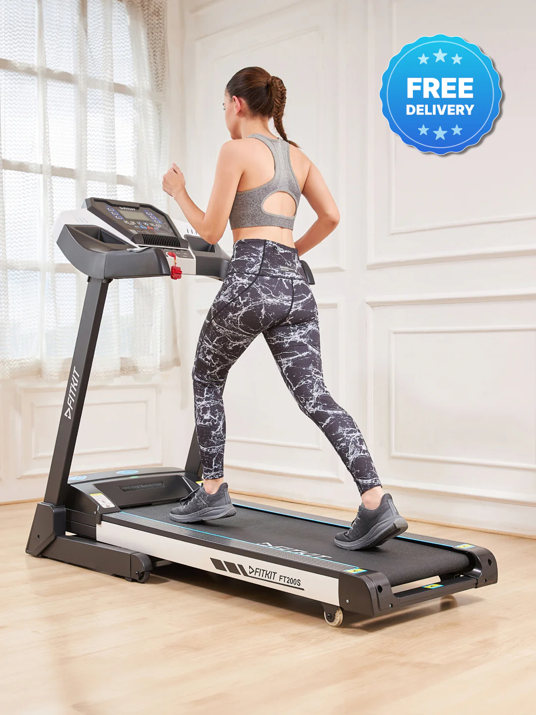FT200S 4.5 HP Peak Treadmill | 15-level Auto-Incline | Max Weight-110kg | Max Speed-16kmph (with 6 Months extended warranty)
