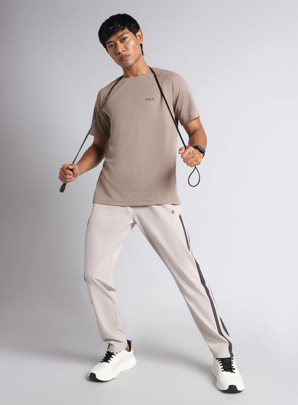 Men's Beige All Format Training T-shirt - Image 2