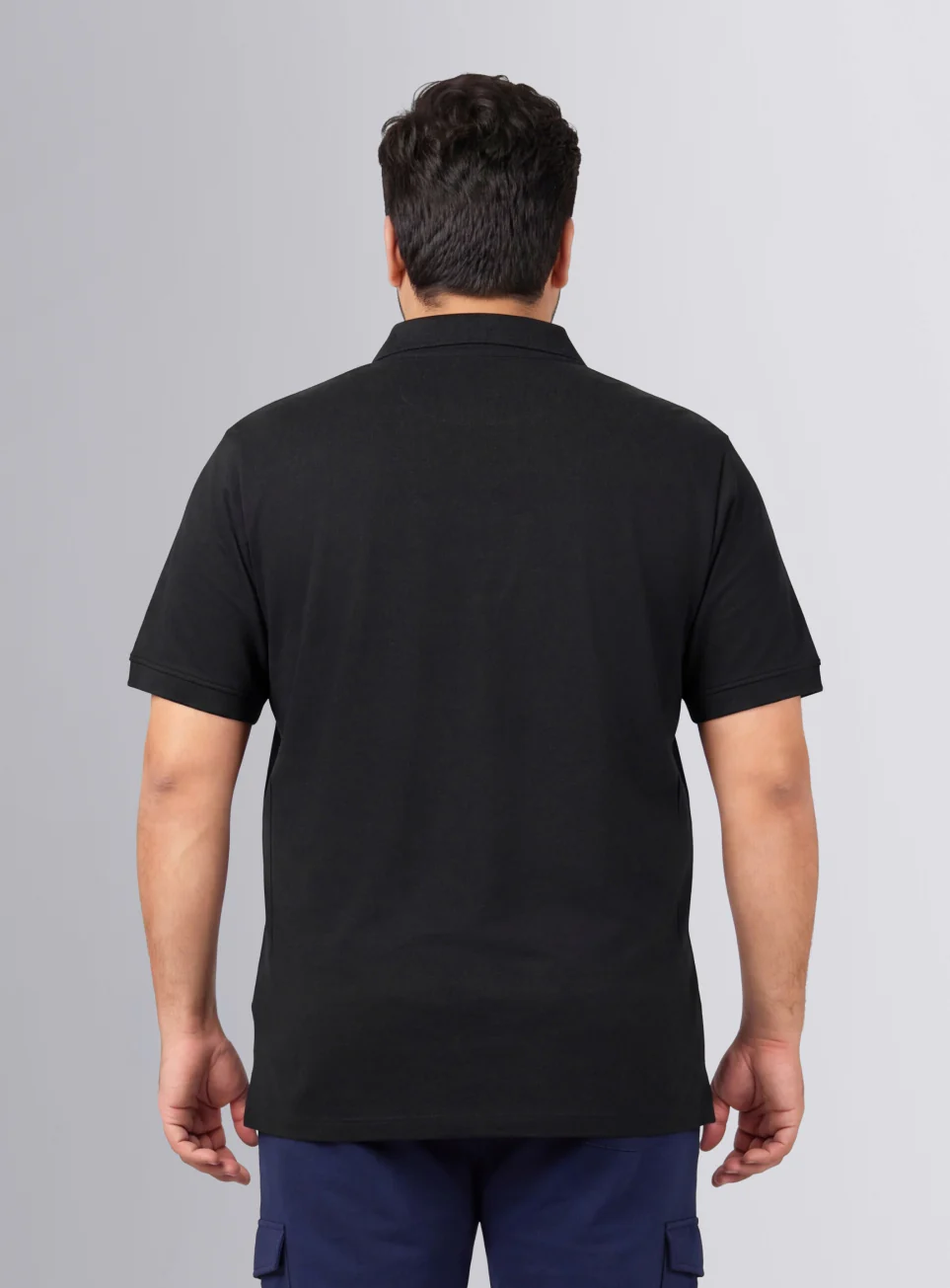 Men's Black All Day Play Plus Size Polo T-shirt - Image 6