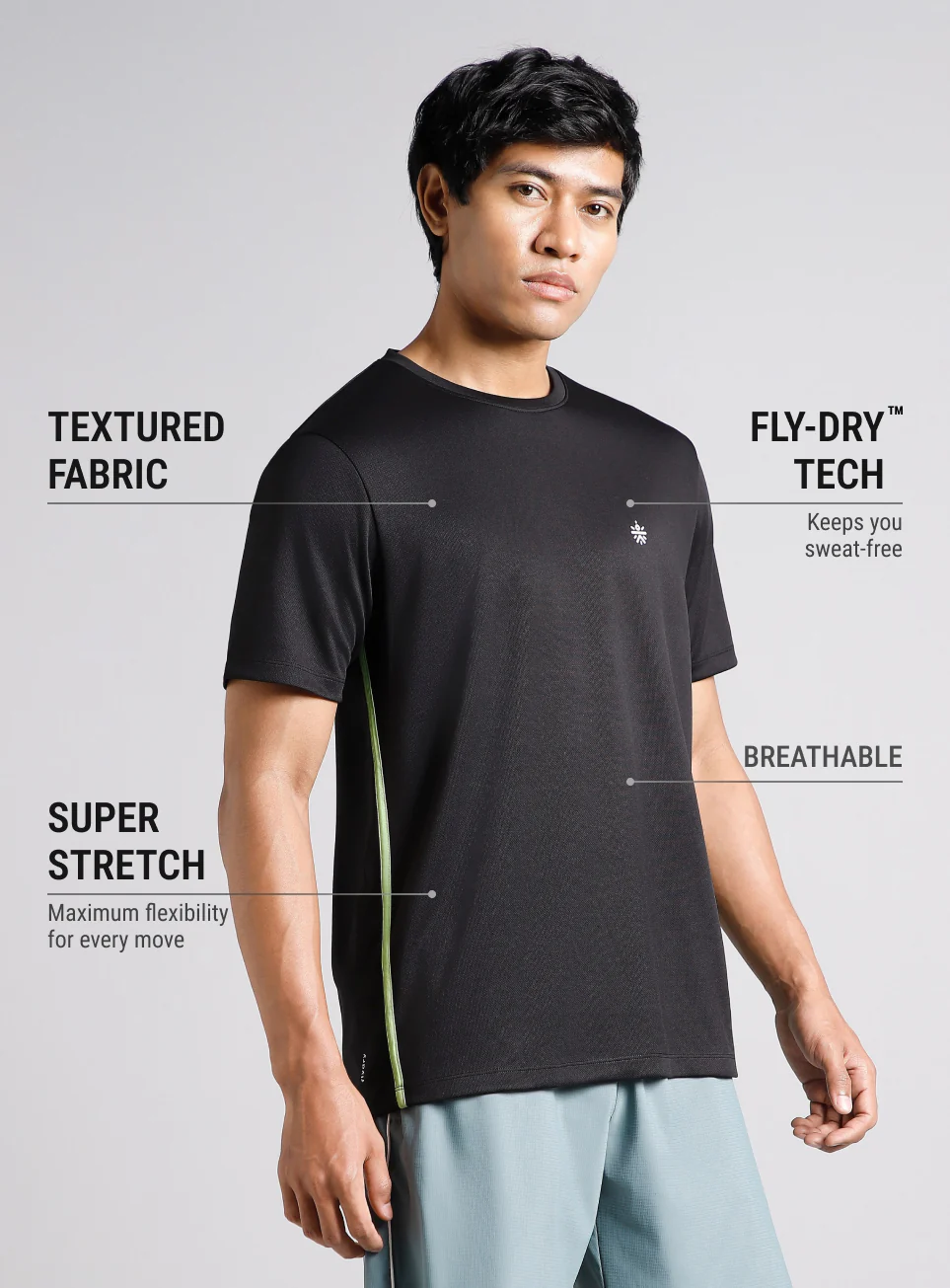Men's Black All Format Training T-shirt - Image 5