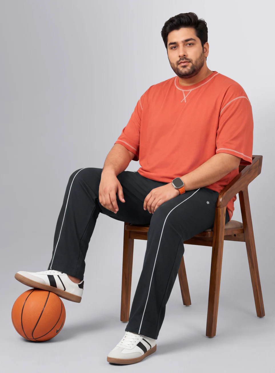 Men's Black Beyond Play Plus Size Trackpants - Image 3