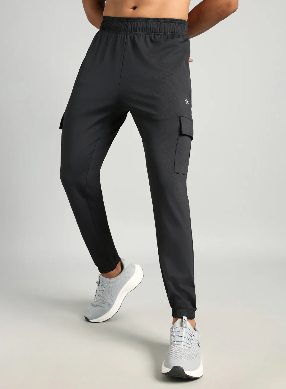 Men's Black Cargo Training Joggers