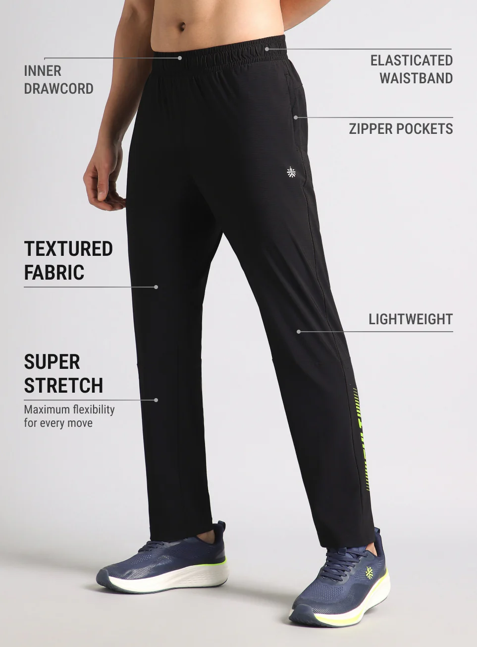 Men's Black Cult Performance Training Trackpants - Image 5