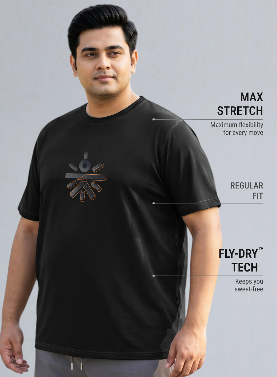 Men's Black Cult Training Essential Plus Size T-shirt - Image 5