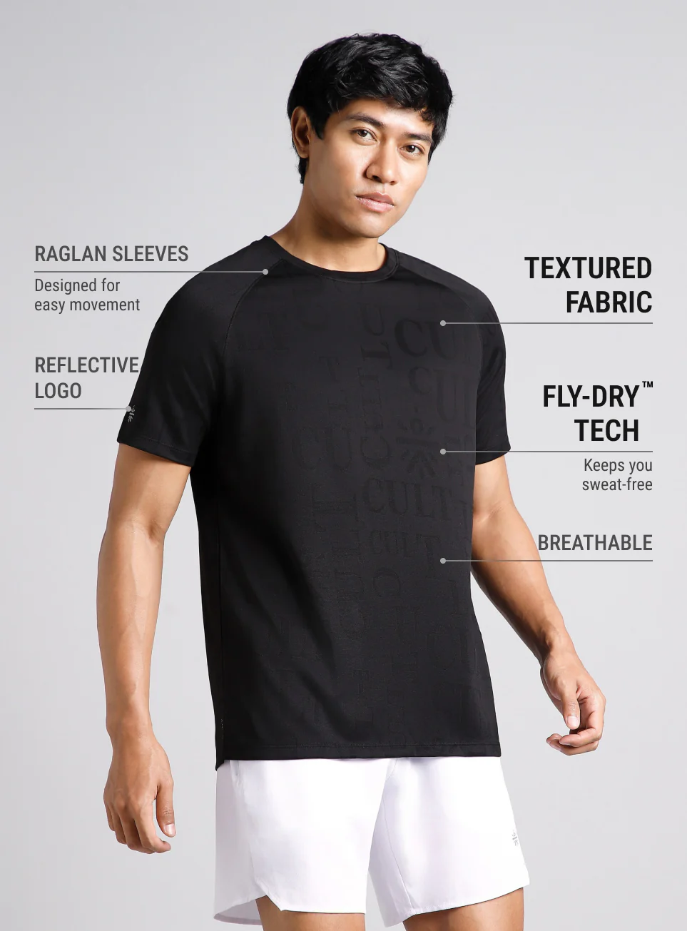 Men's Black CULT ZERO Run Tee - Image 5