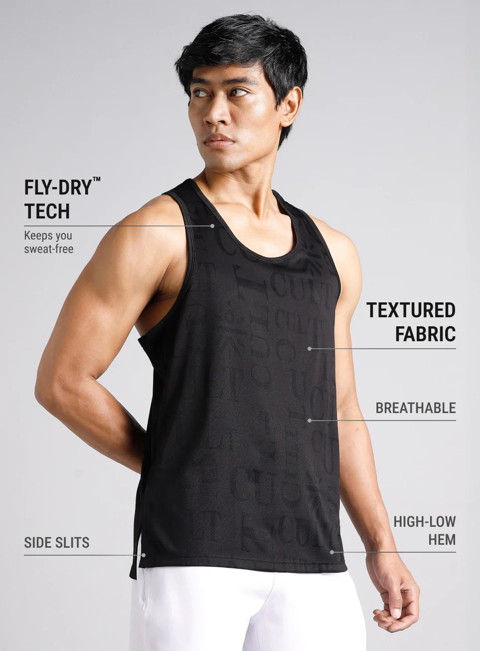 Men's Black CULT ZERO Running Tank - Image 5