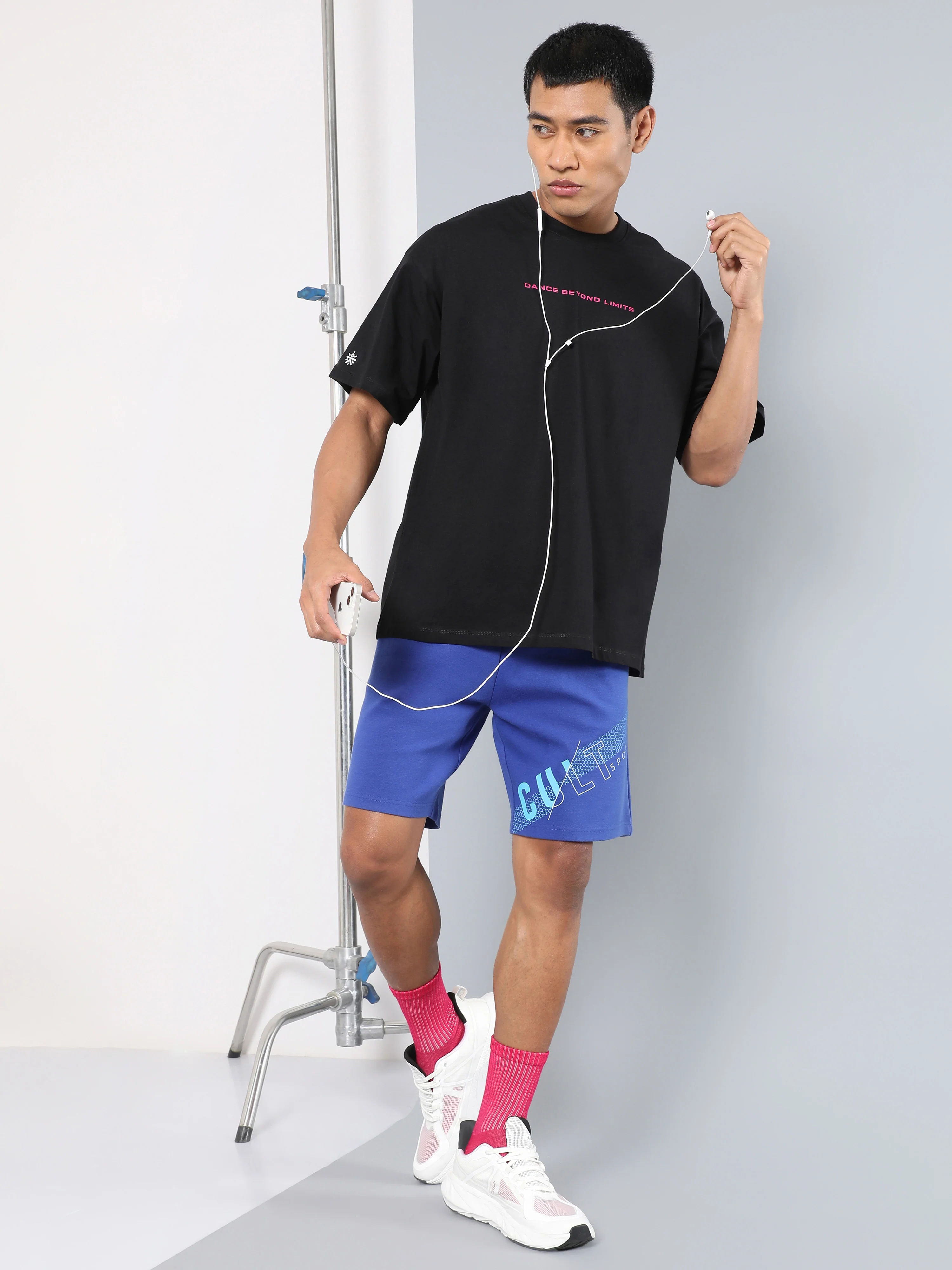 Men's Black Dance Back Print Oversized fit T-shirt - Image 2