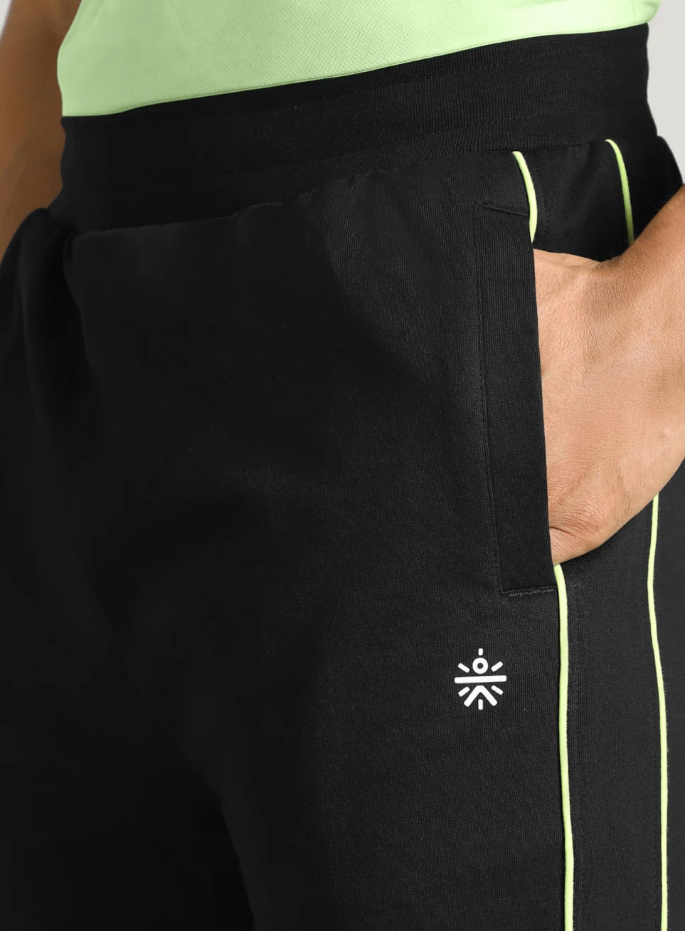 Men's Black Edge Line Training Plus Size Shorts - Image 7