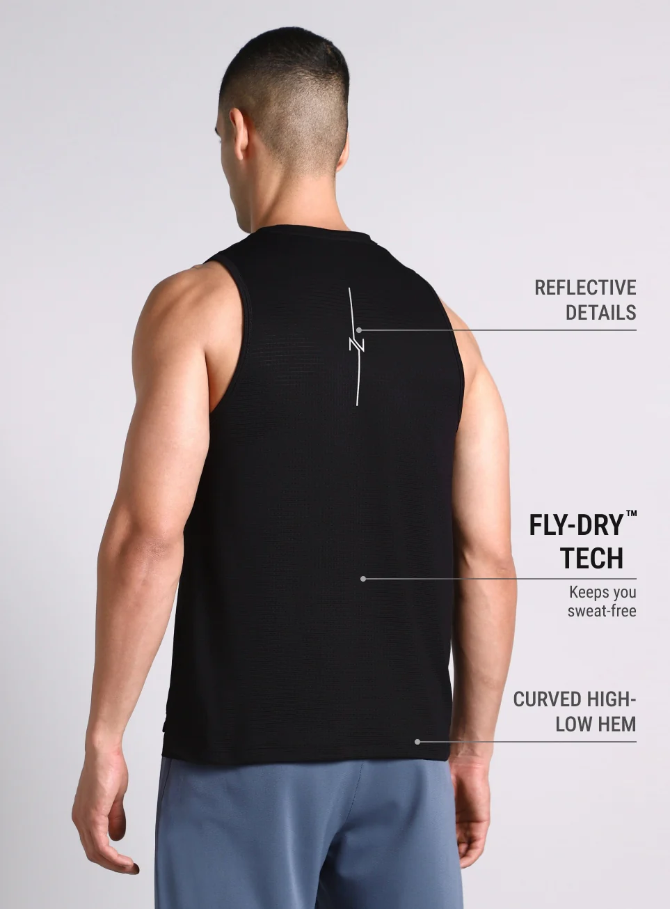 Men's Black Everyday Runner's Tank - Image 6