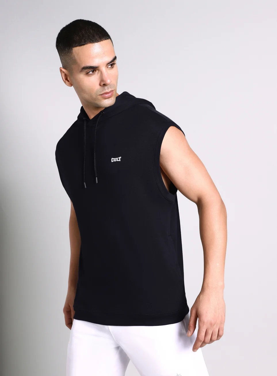 Men's Black Fight Combat Hoodie Tank