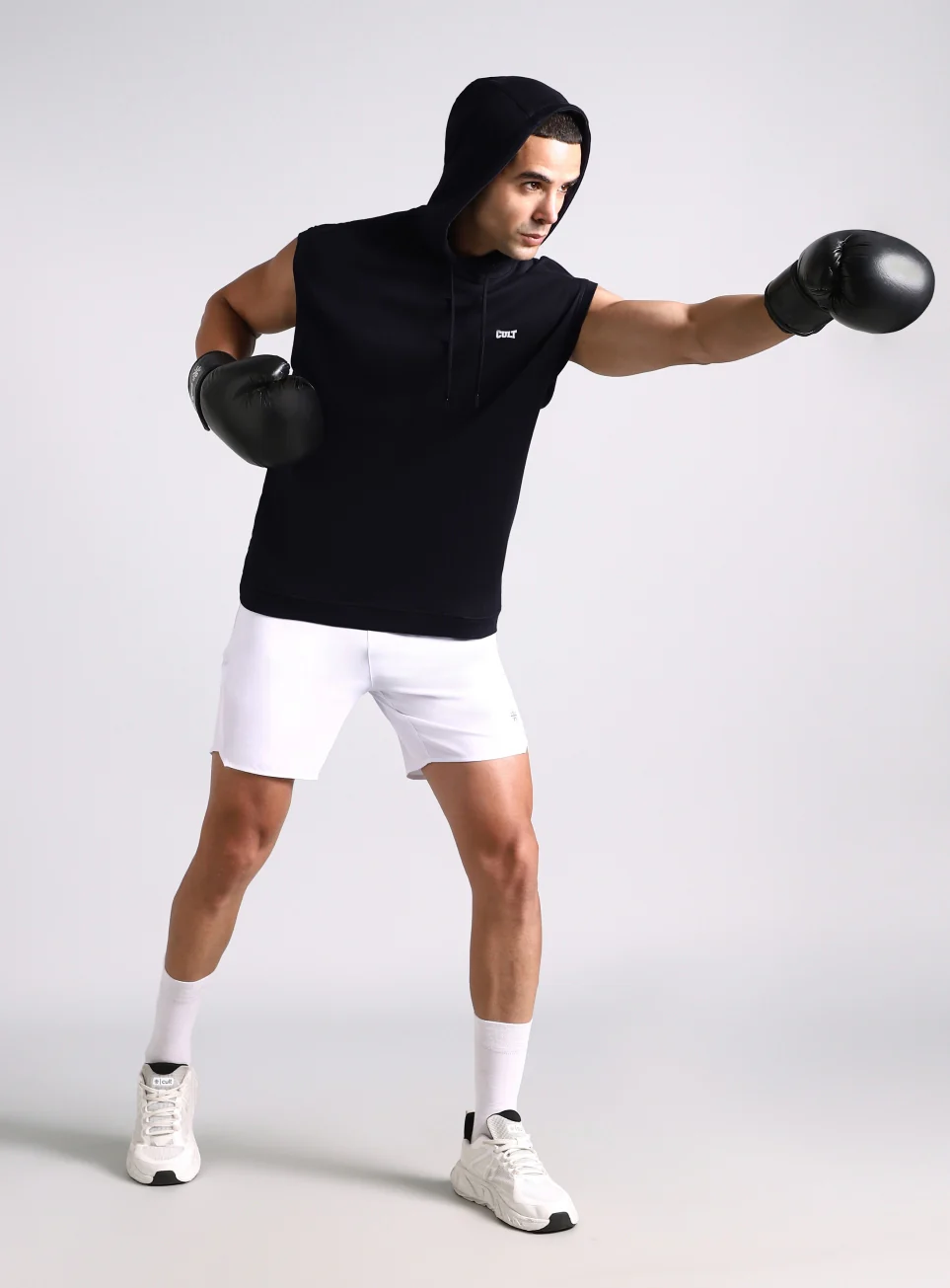 Men's Black Fight Combat Hoodie Tank - Image 3
