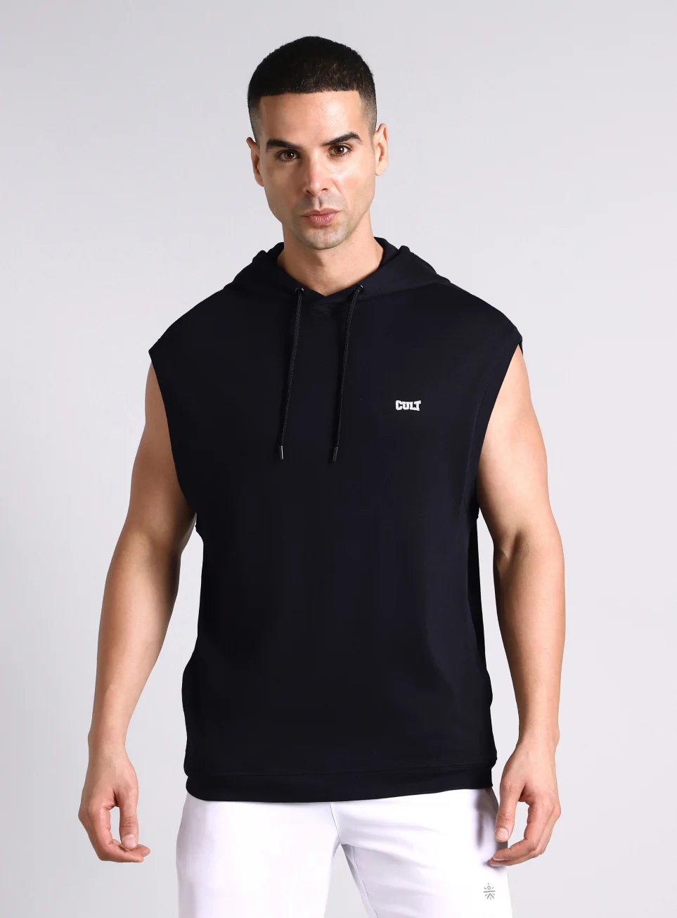 Men's Black Fight Combat Hoodie Tank - Image 4