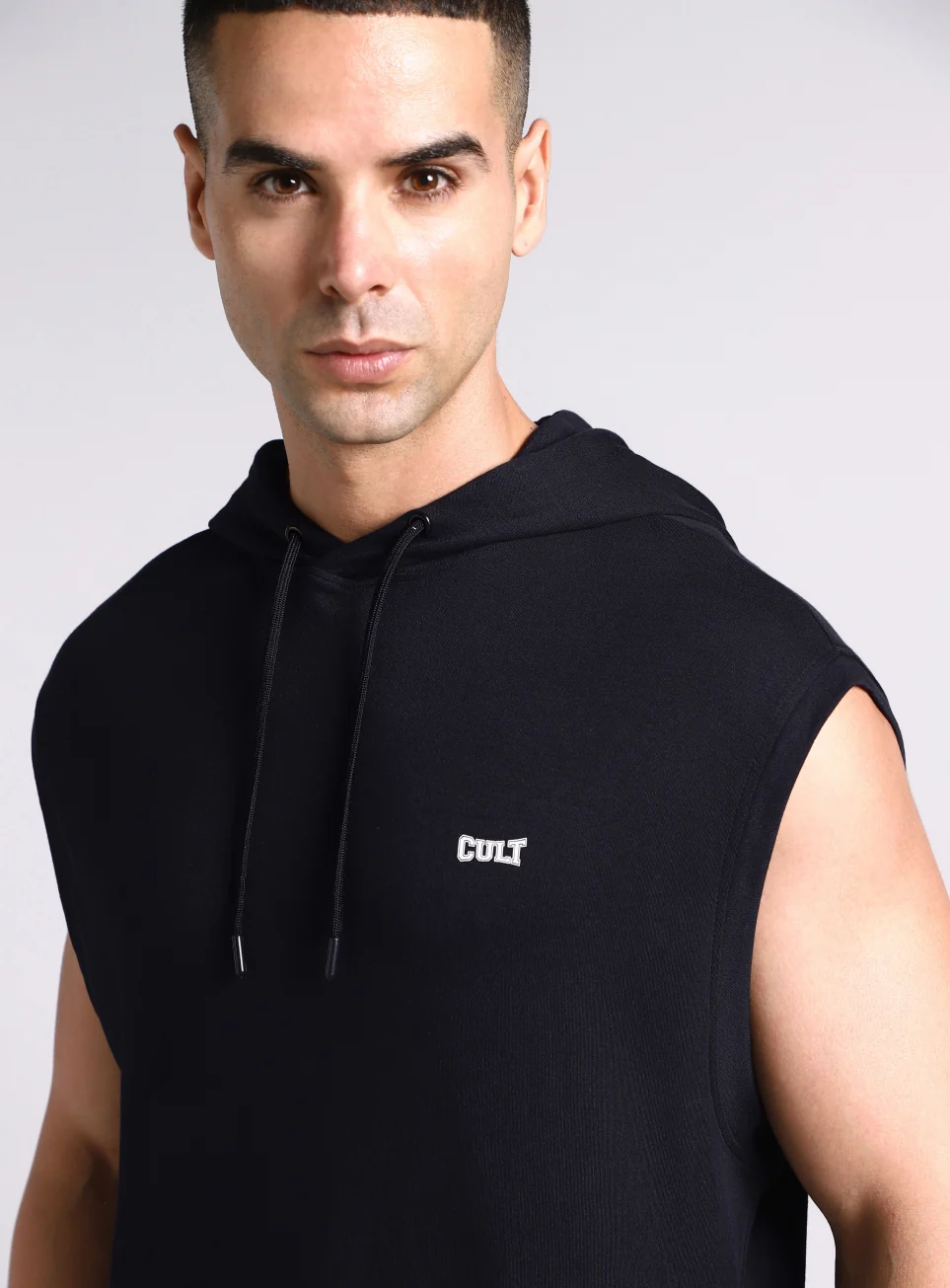 Men's Black Fight Combat Hoodie Tank - Image 9