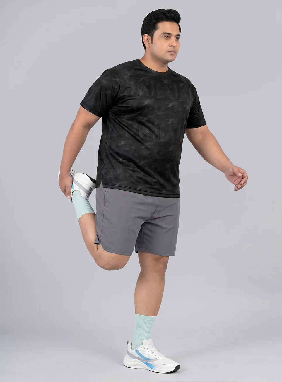 Men's Black High Energy Line Training Plus Size T-shirt - Image 2