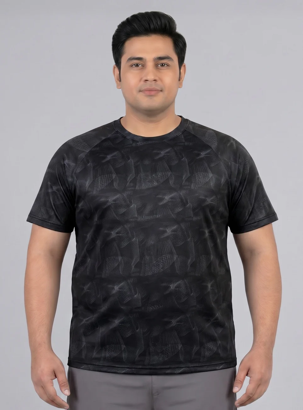 Men's Black High Energy Line Training Plus Size T-shirt - Image 4