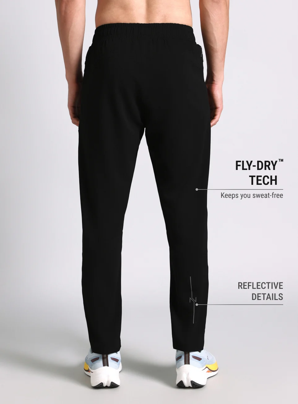 Men's Black High Impact Running Trackpants - Image 6