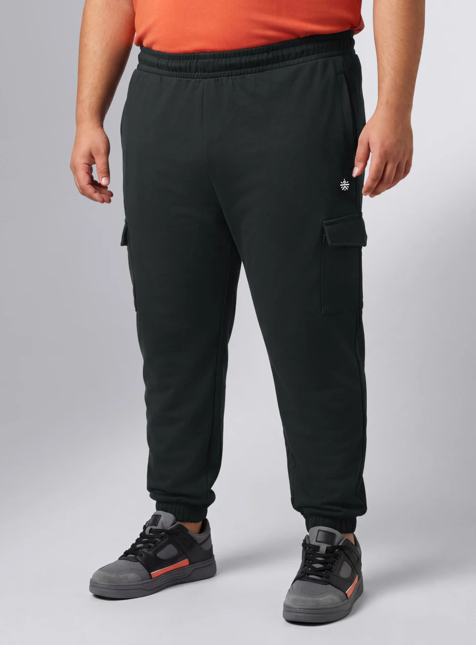 Men's Black Move All Day Plus Size Cargo Joggers