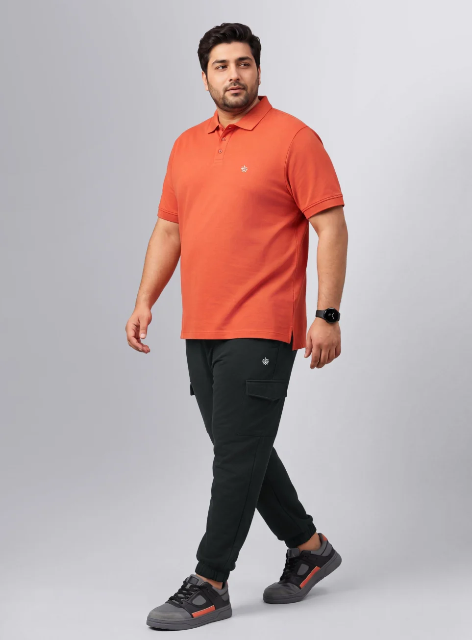 Men's Black Move All Day Plus Size Cargo Joggers - Image 2