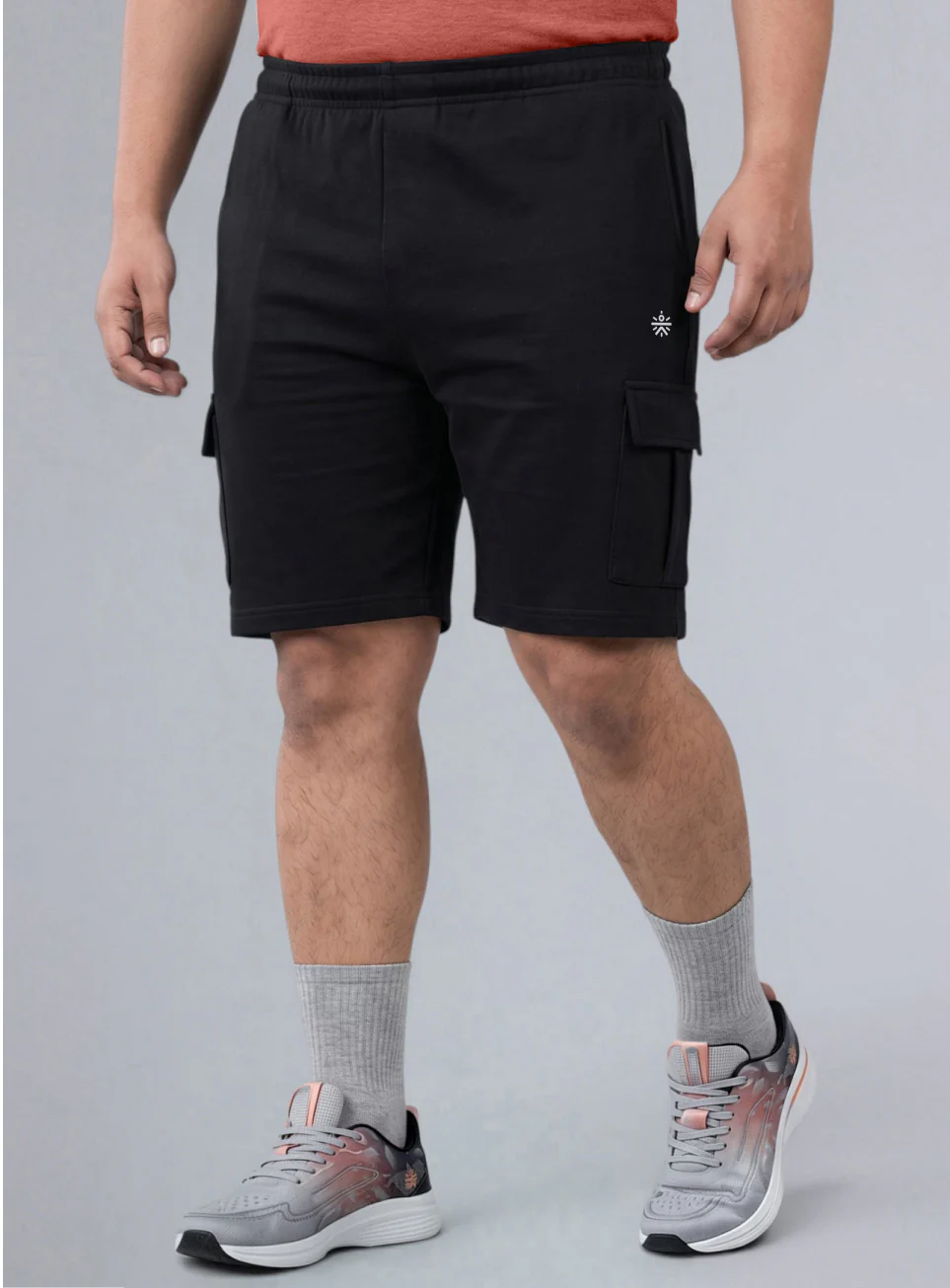 Men's Black Move all Day Plus Size Cargo Shorts