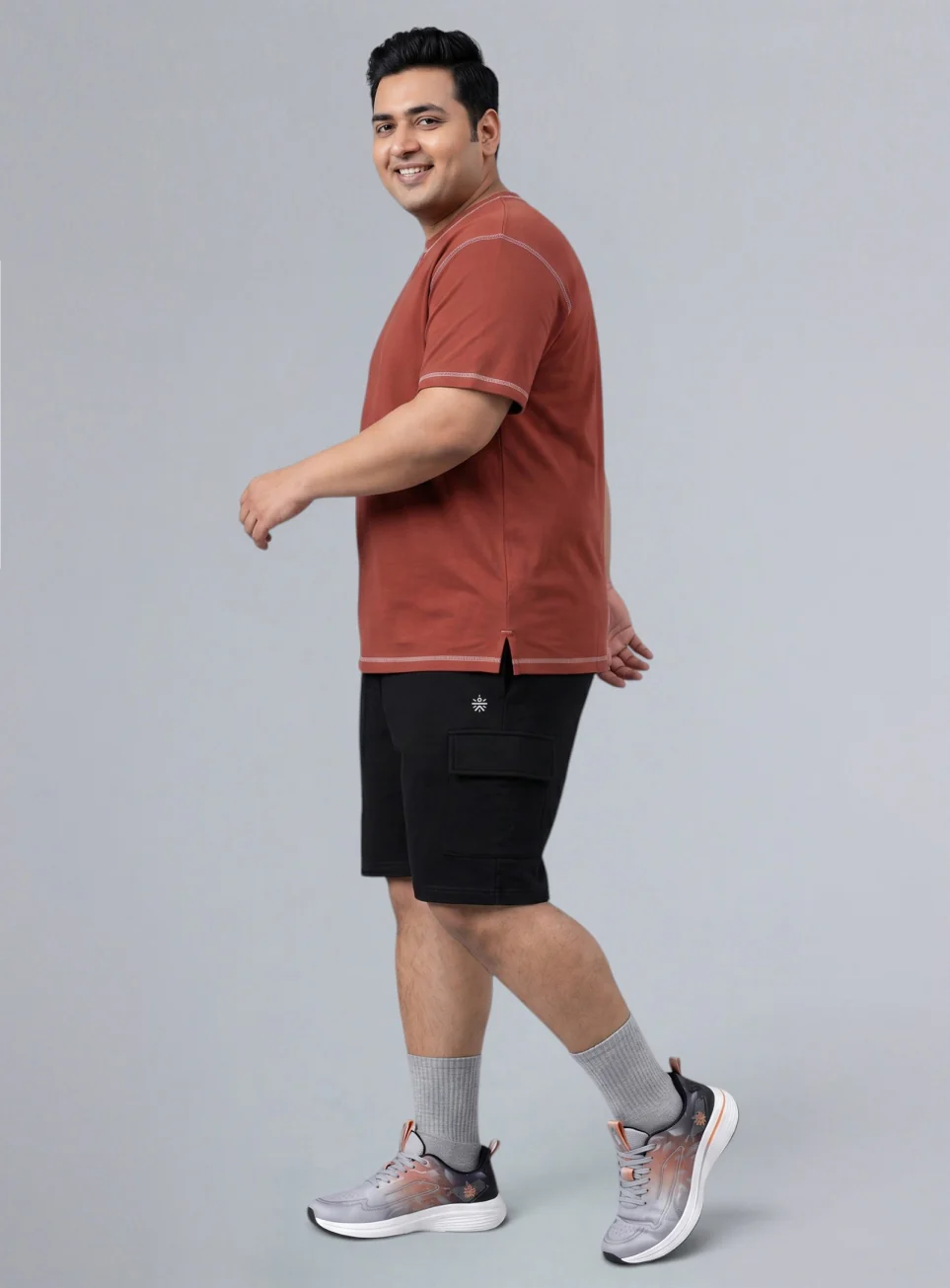 Men's Black Move all Day Plus Size Cargo Shorts - Image 2