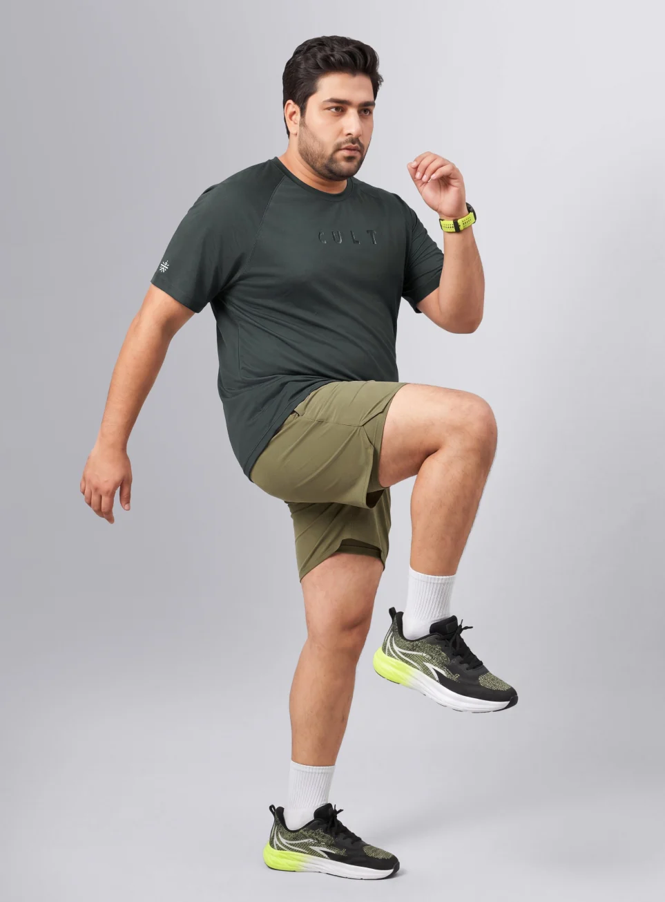 Men's Black Plus Size Pro Run Athlete T-shirt - Image 3