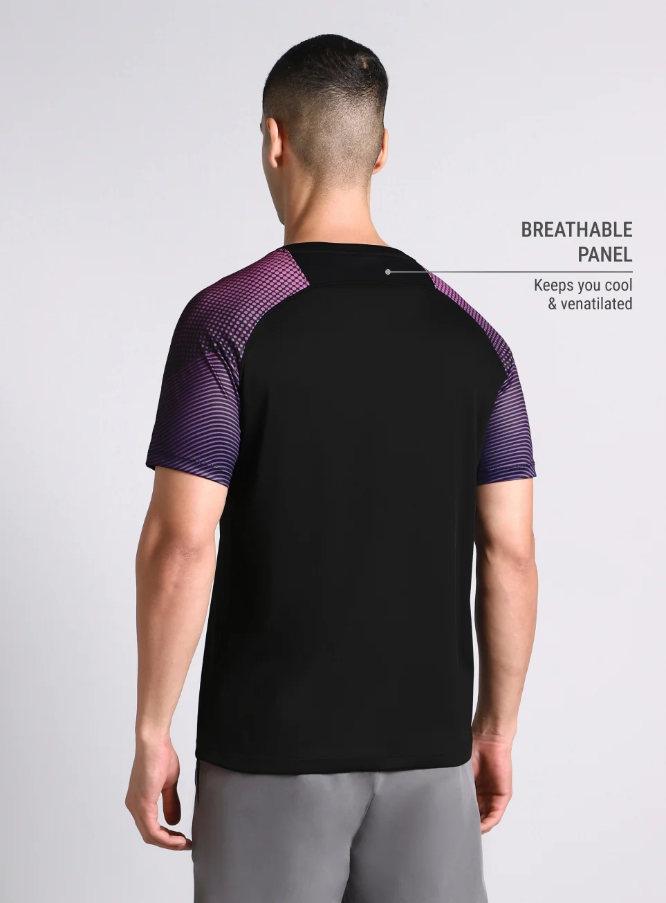 Men's Black Pop Up Training Essential T-shirt - Image 6