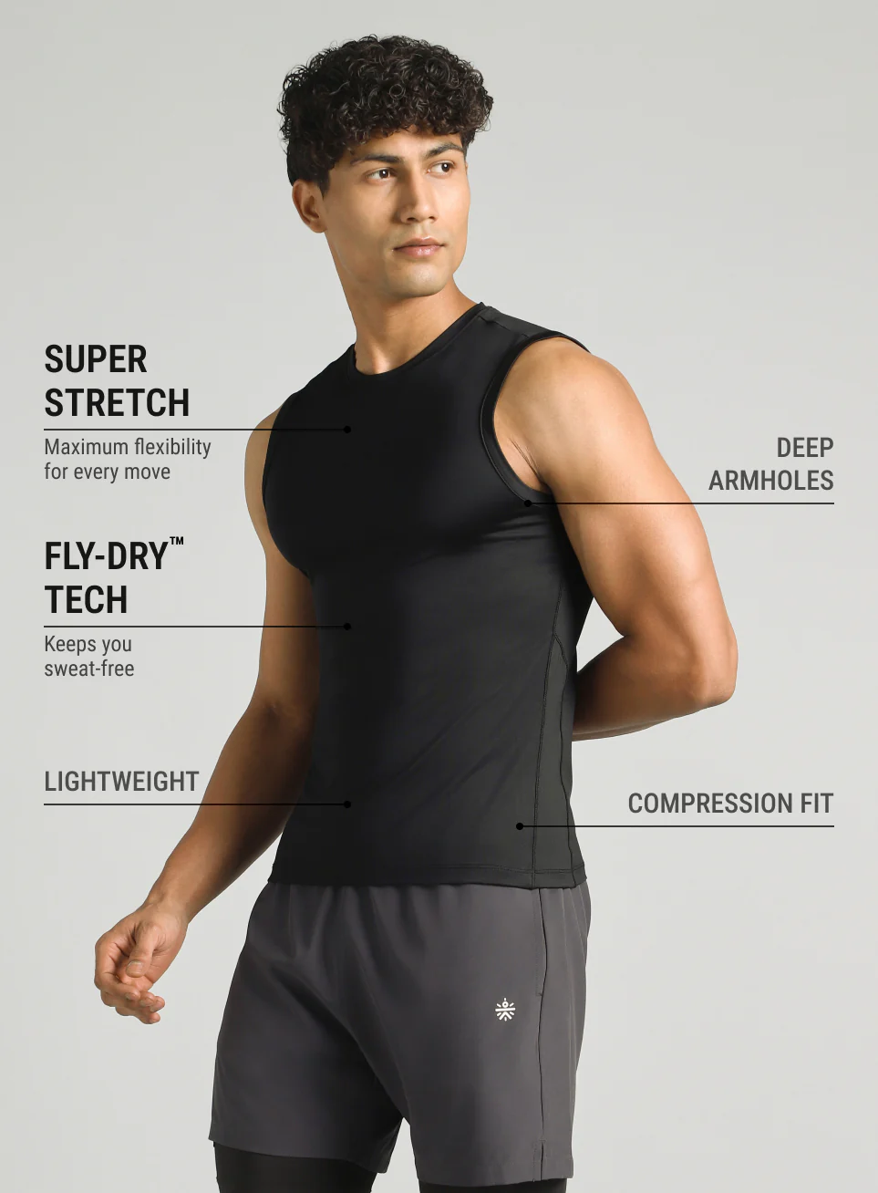 Men's Black Power Lifter Compression Tank - Image 5