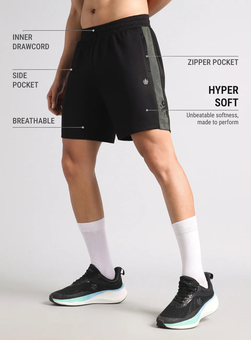 Men's Black Power Move Training Shorts - Image 5