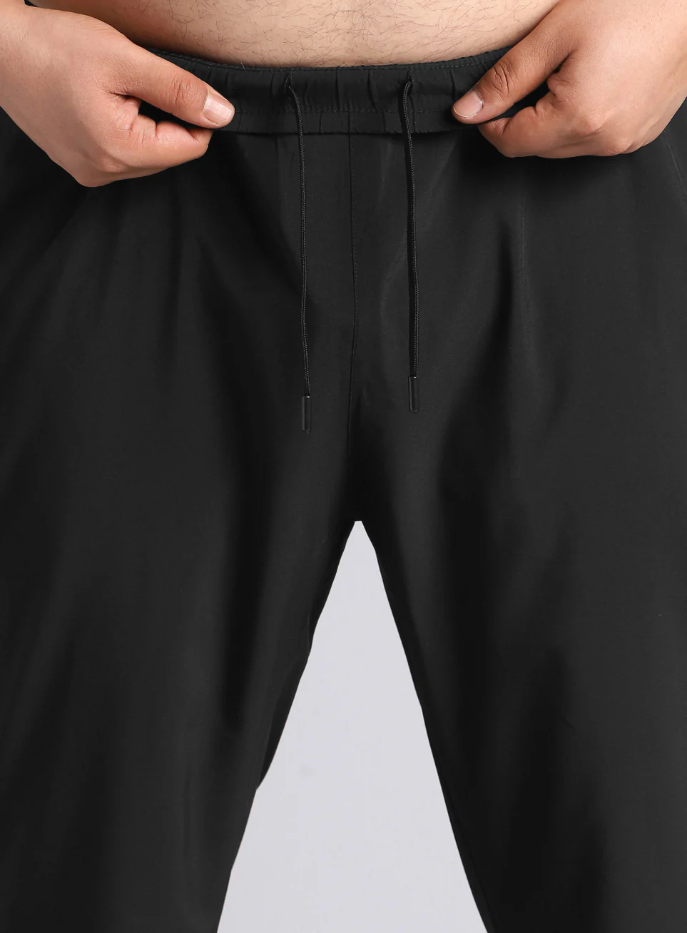 Men's Black Power Pop Plus Size Straight Fit Trackpants - Image 10