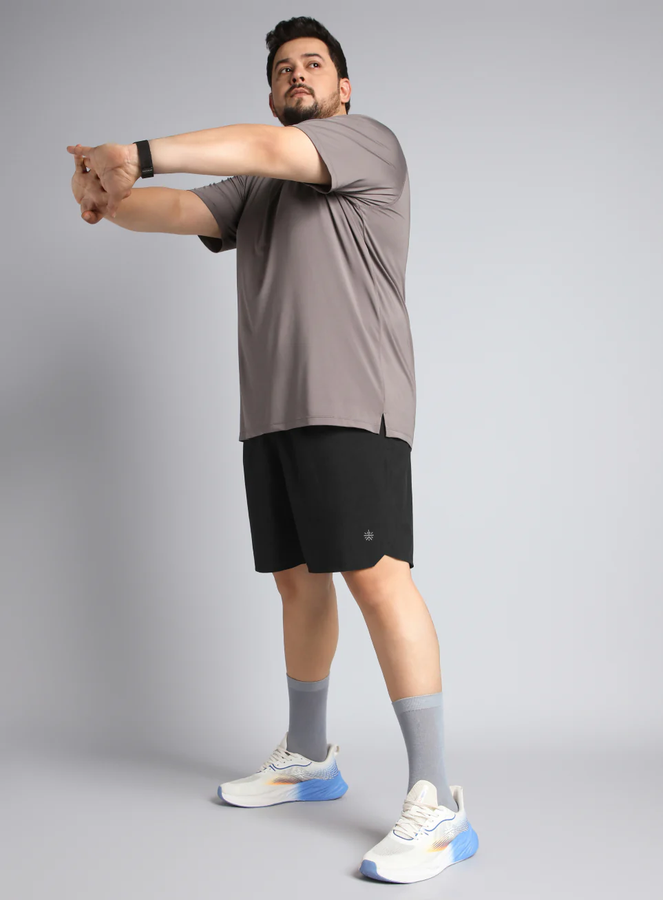 Men's Black Runner's Essential Plus Size Shorts - Image 2