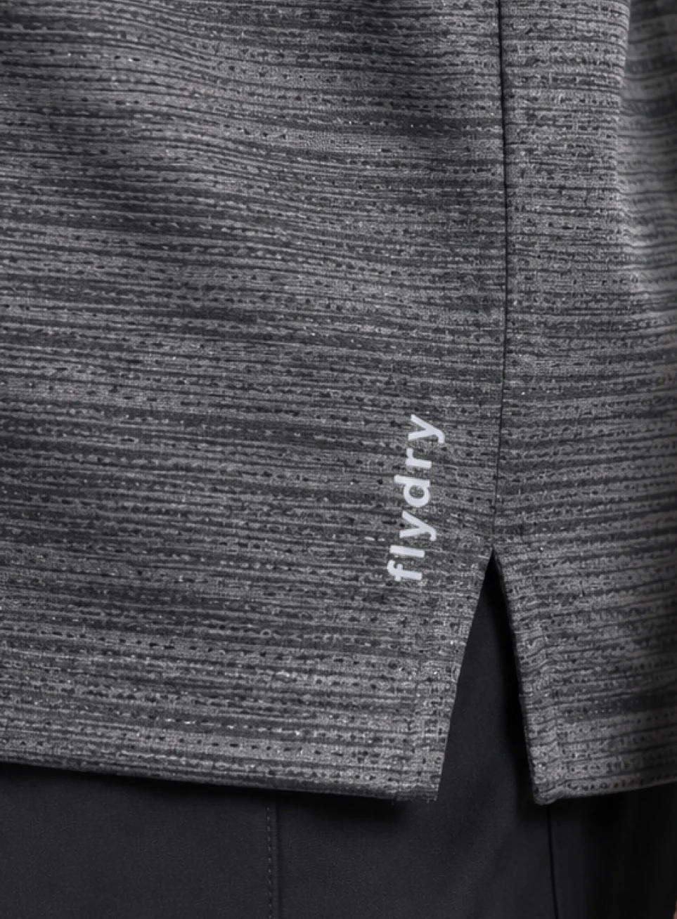 Men's Black Textured Performance Plus Size T-shirt - Image 8