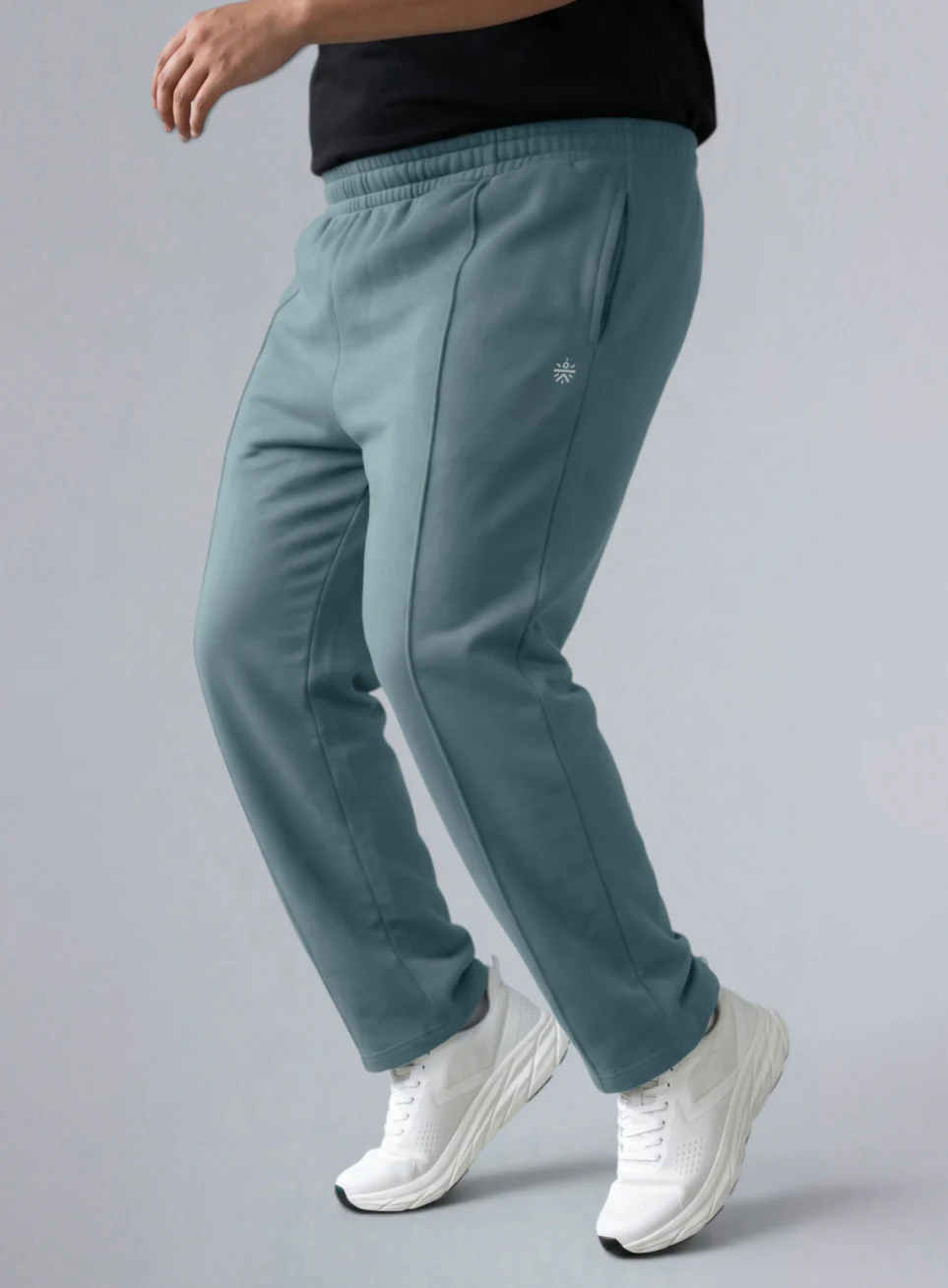 Men's Blue All Day Play Plus Size Straight Fit Trackpants