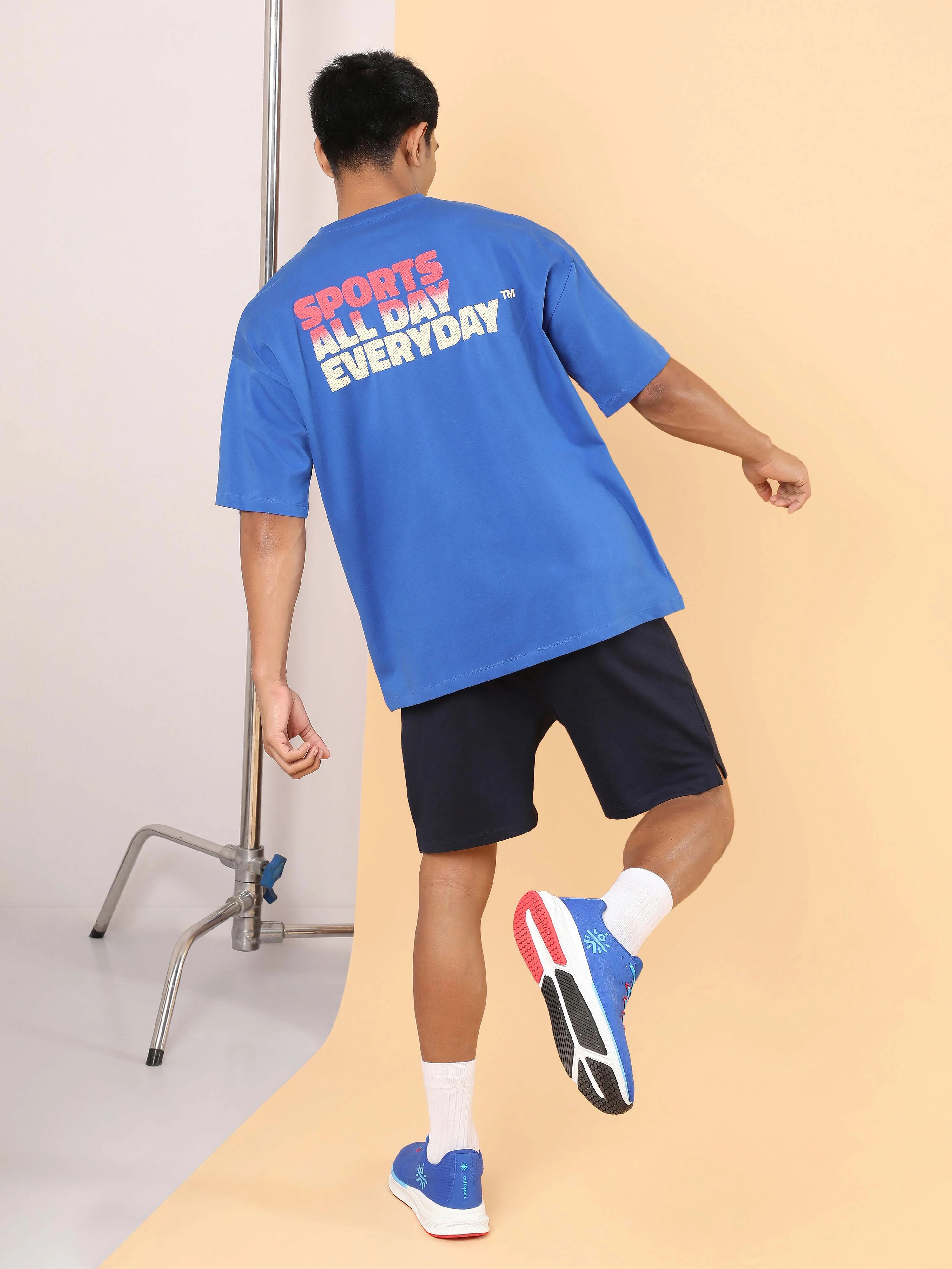 Men's Blue Club Anthem Oversized fit T-shirt - Image 2