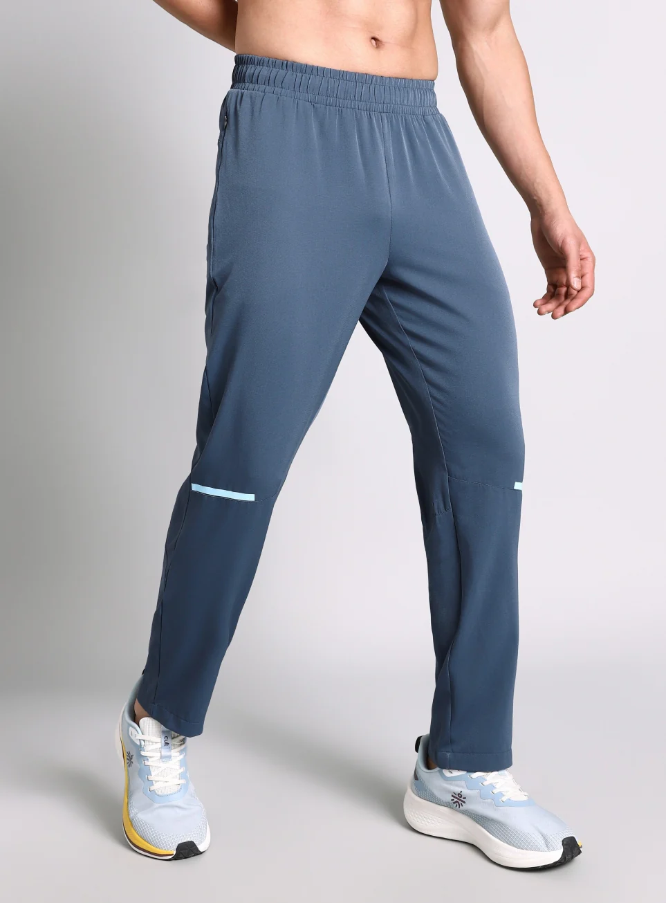 Men's Blue High Impact Running Trackpants