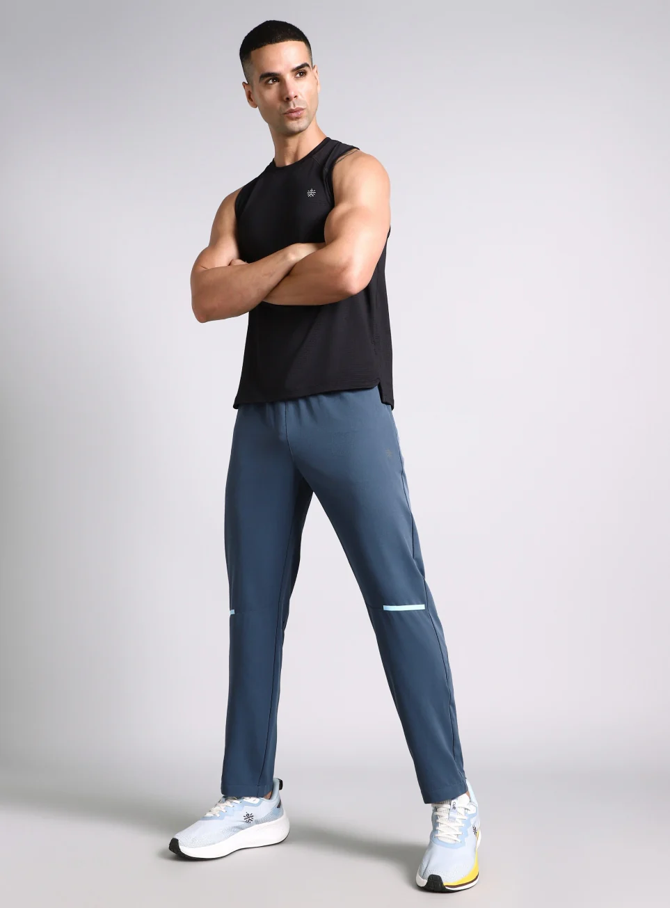 Men's Blue High Impact Running Trackpants - Image 2