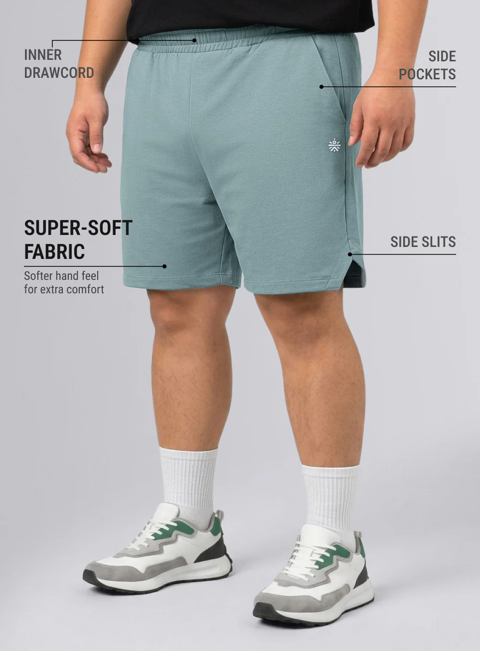 Men's Blue Move All Day Plus Size Shorts - Image 5