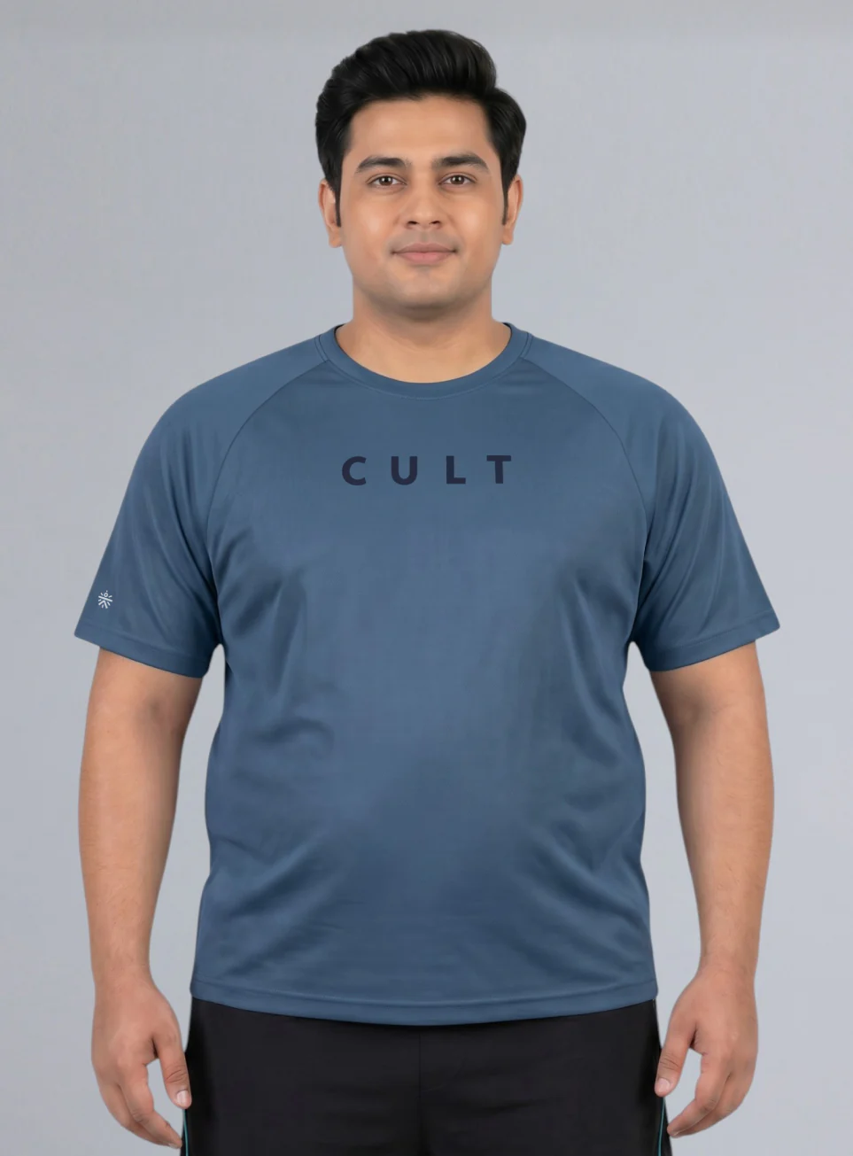 Men's Blue Plus Size Pro Run Athlete T-shirt - Image 4