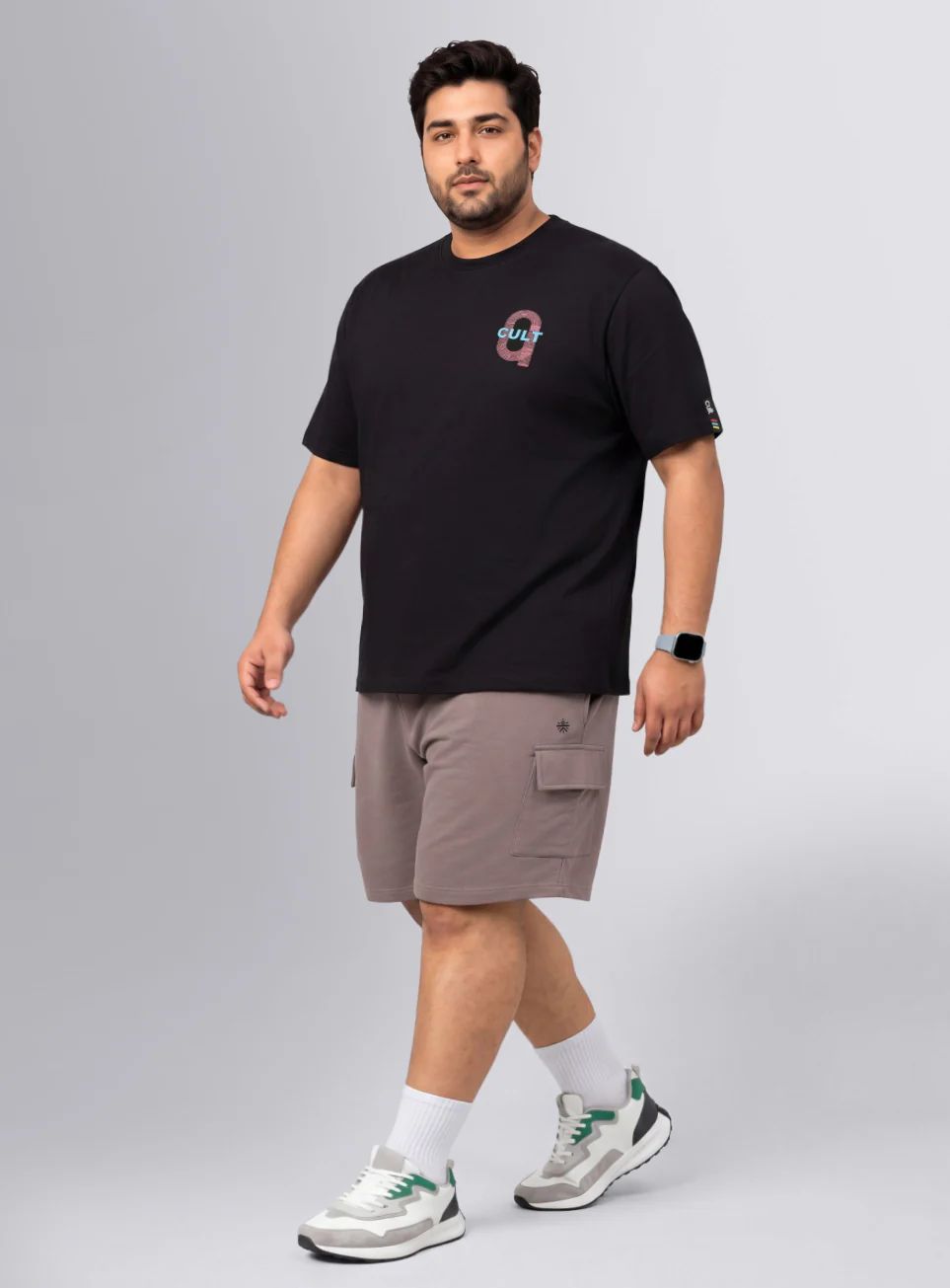 Men's Brown Move All Day Plus Size Cargo Shorts - Image 2