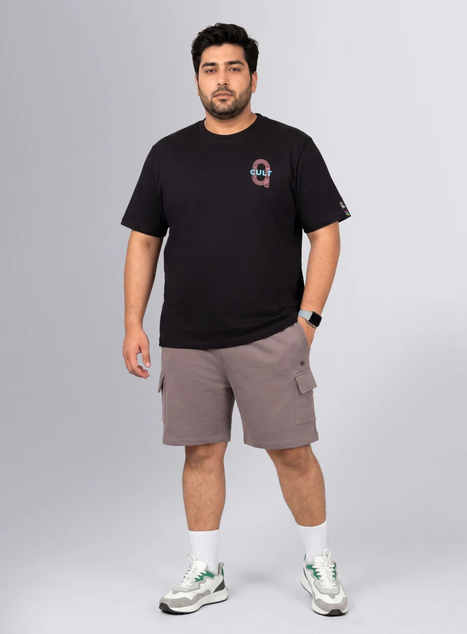 Men's Brown Move All Day Plus Size Cargo Shorts - Image 3