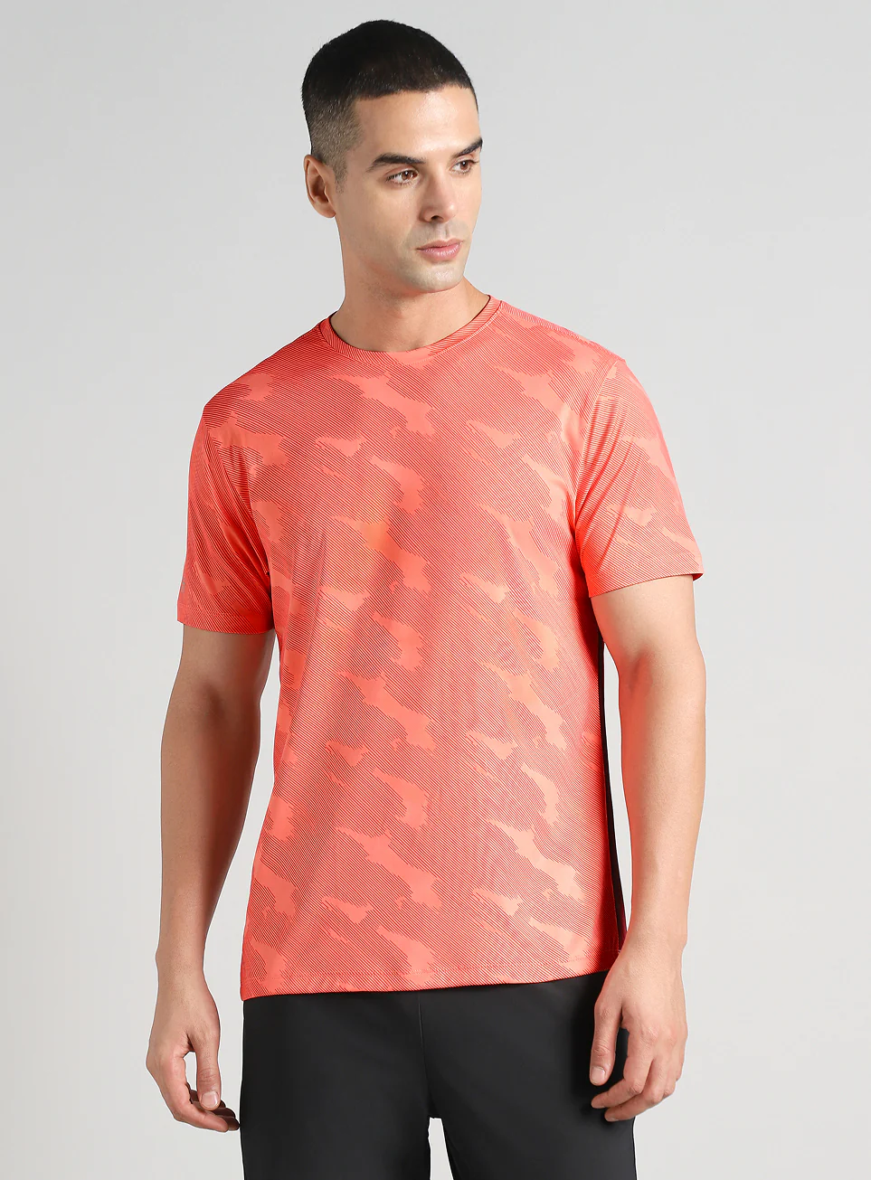 Men's Coral Urban Camo Running T-shirt - Image 4