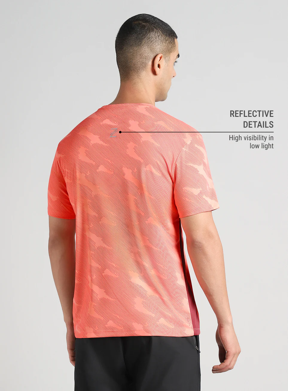 Men's Coral Urban Camo Running T-shirt - Image 6